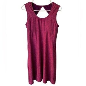 Prana Athletic Sleeveless Dress Purple Pink Heathered Built In Bra size Small
